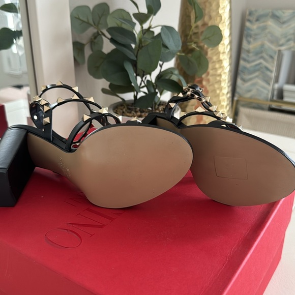 Valentino Rockstud High Block Heel Sandals - Picture 6 of 8